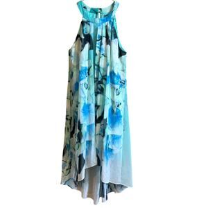 Vince Camuto  Dress Size 10 Colorful Sleeveless Dress Floral Blue/White